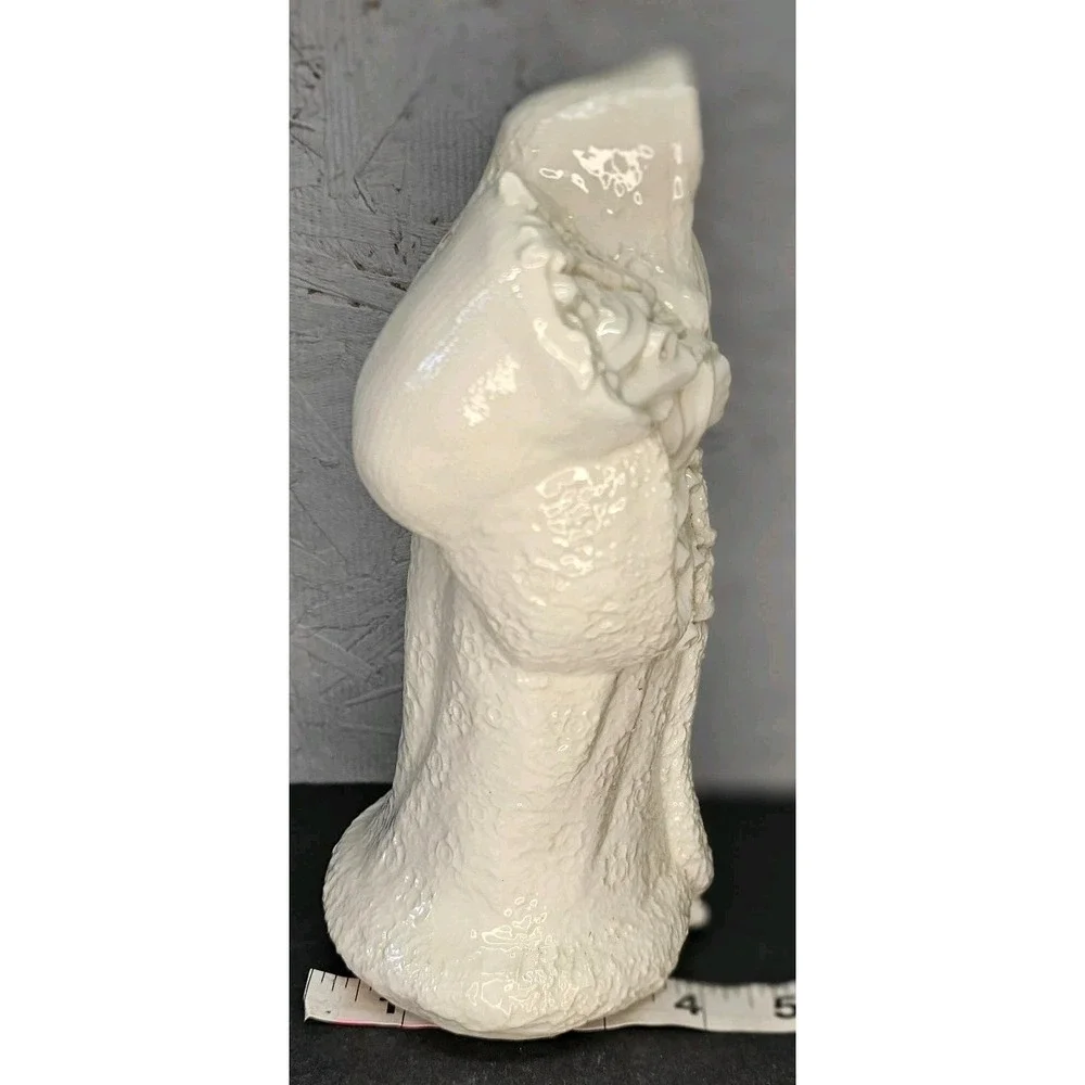 Santa Claus Glazed Ceramic Christmas Decor Figurine With Bell‎ - 9